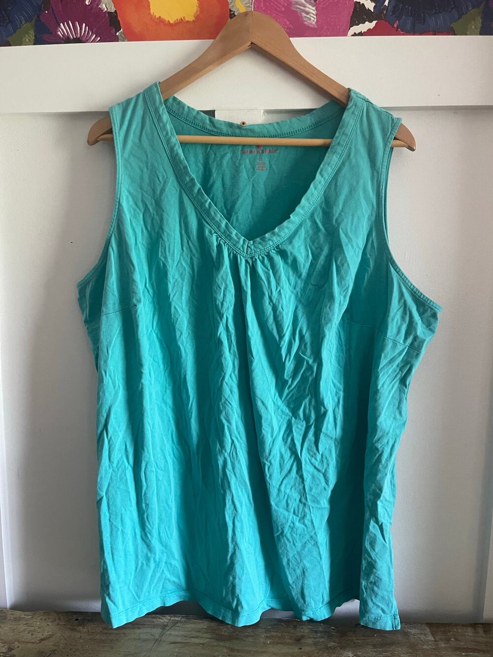 Woman Within 2x teal tank top